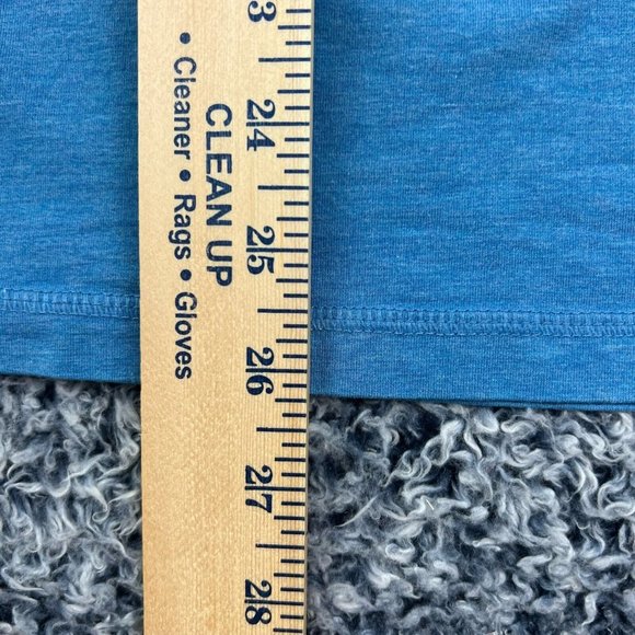 TASC 1/4 Zip Pullover Shirt Mens Small Blue Bamboo Lightweight Stretch Mock Neck - Picture 6 of 8